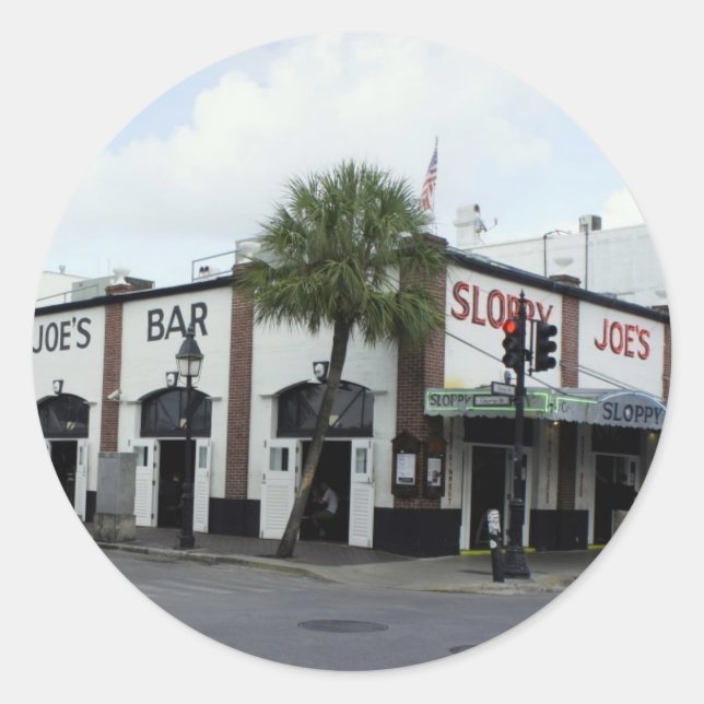Sloppy Joe Runder Aufkleber (Vorderseite)