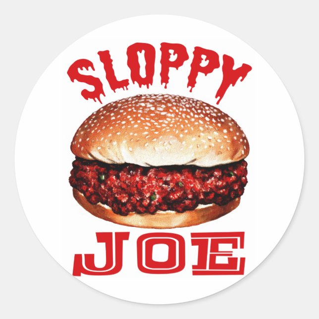Sloppy Joe Runder Aufkleber (Vorderseite)