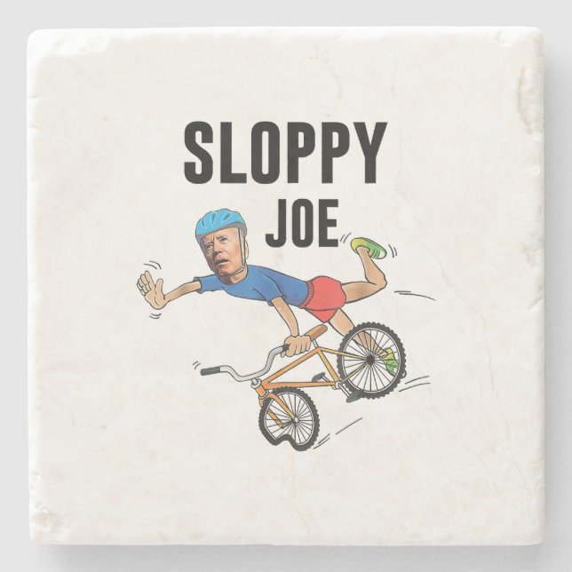Sloppy Joe Tee Running The Country Is Like Riding Steinuntersetzer (Vorderseite)