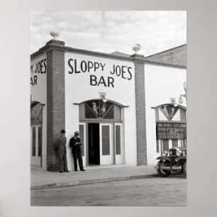 Sloppy Joe's Bar, 1938. Vintages Foto Poster