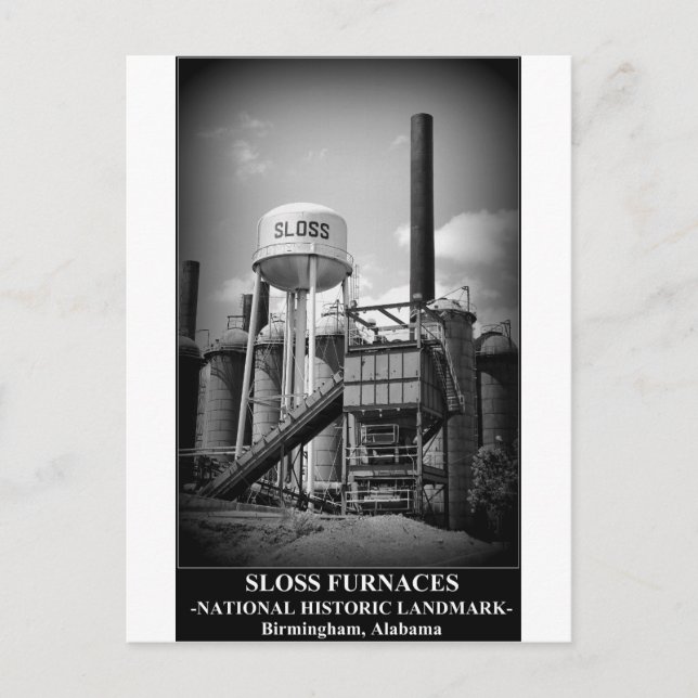 SLOSS FURNACES - Nationale historische Sehenswürdi Postkarte (Vorderseite)