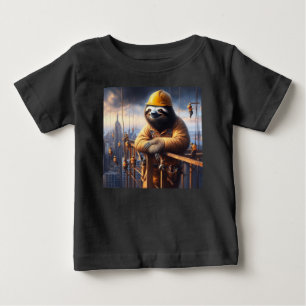 Slot beim Arbeiten mit Hochstahl Baby T-shirt