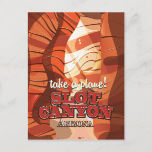 Slot Canyon Arizona Reiseplakat Postkarte
