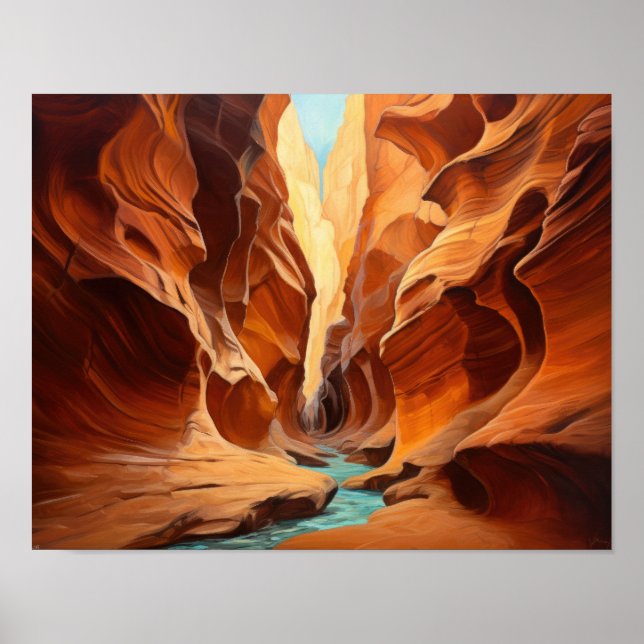 Slot Canyons Utah Landschaft Art Printing Poster (Vorne)