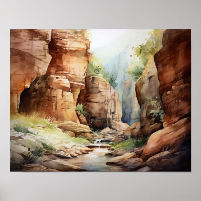 Slot Canyons Utah Landschaft Art Printing Poster (Vorne)