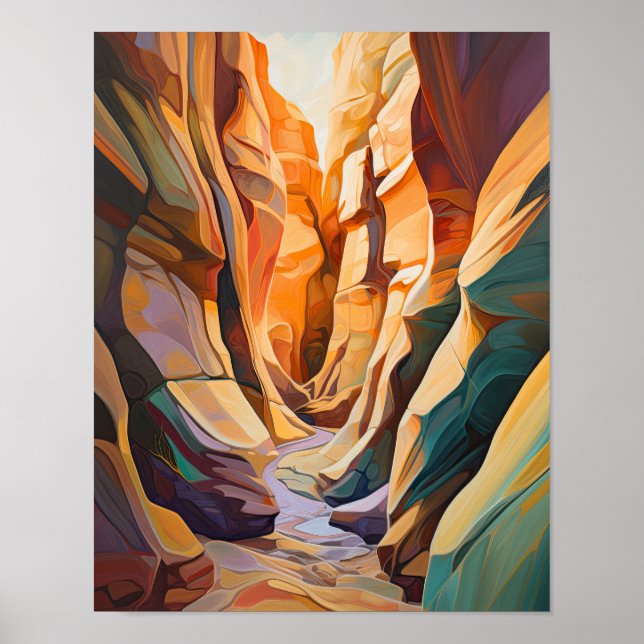 Slot Canyons Utah Landschaft Art Printing Poster (Vorne)