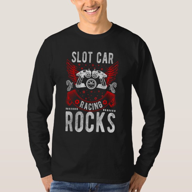 Slot Car Racing Rocks Mini Car Drag Racing Slot Ca T-Shirt (Vorderseite)