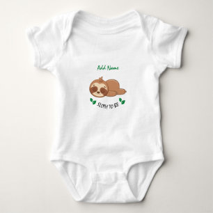 Slot Funny Zitat Custom Niedlich Sloth Unisex Baby Strampler