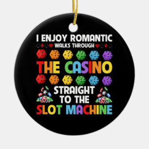 Slot Machine Gambling Casino Gambler Vegas Keramik Ornament