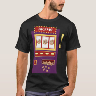 Slot Machine Pizza Jackpot Funny Gambling Pizza Fi T-Shirt