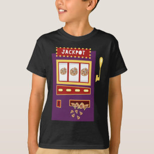 Slot Machine Pizza Jackpot Funny Gambling Pizza Fi T-Shirt