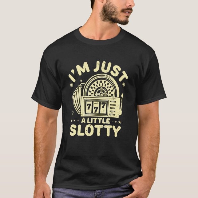 Slot Machine Roulette Gambler Betting Casino Gambl T-Shirt (Vorderseite)