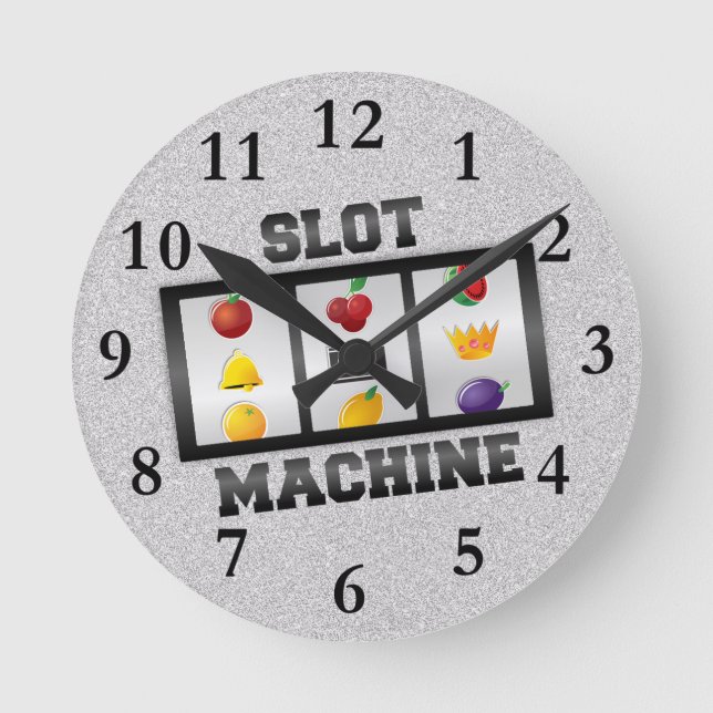 SLOT MACHINE RUNDE WANDUHR (Vorderseite)