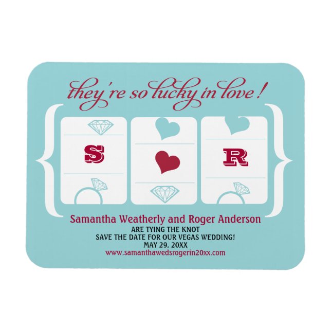 Slot-Maschine Hochfahren speichern Sie das Datum Magnet (Horizontal)