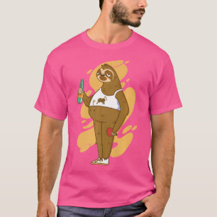 Slot mit Tischtennis-Bart-Ping-Tischtennisplatte T T-Shirt