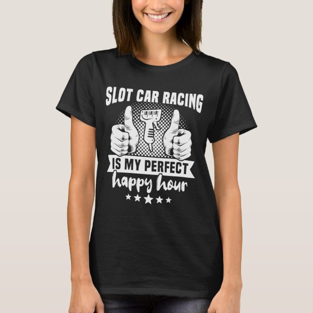 Slot Racing Motif Slot Car T-Shirt (Vorderseite)