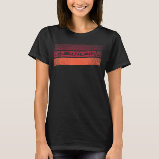 Slotcar Slotracing Hobby Retro Heartbeat + Track R T-Shirt