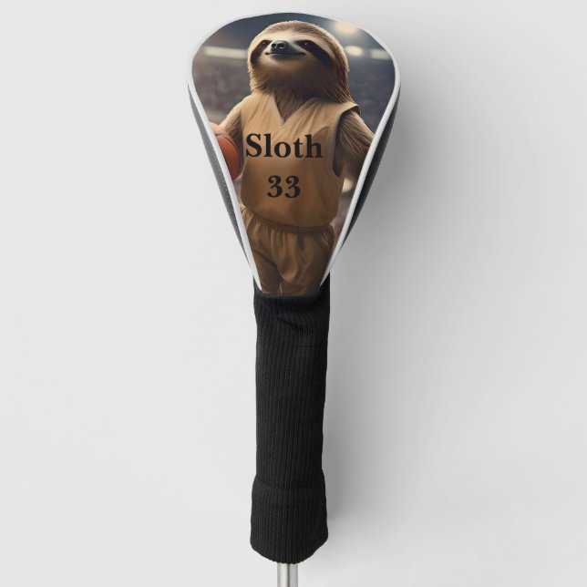 Sloth 33 Basketball Player, Golf Headcover (Vorderseite)