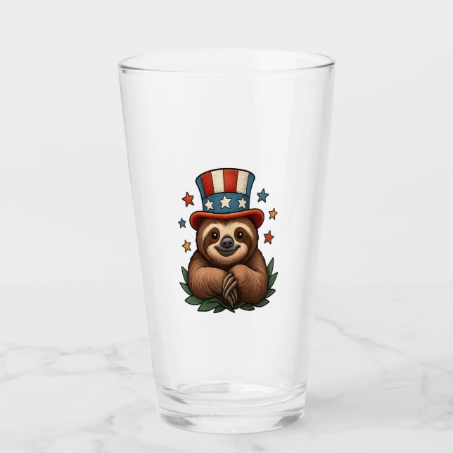 Sloth 4th of July Glas (Vorderseite)