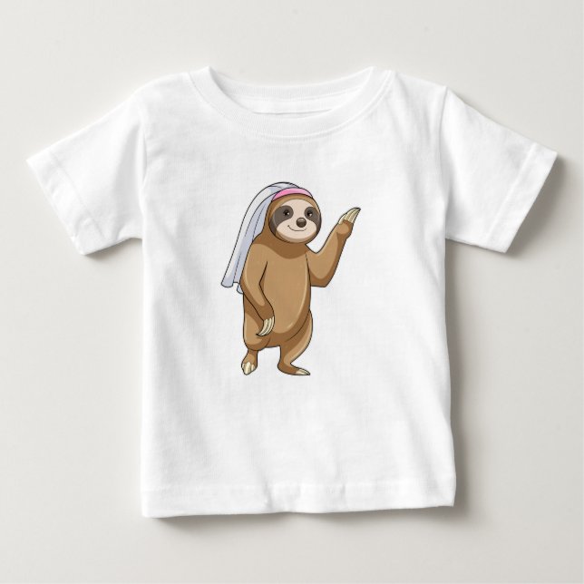 Sloth als Bridge mit Veil Baby T-shirt (Vorderseite)