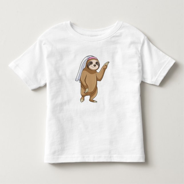 Sloth als Bridge mit Veil Kleinkind T-shirt (Vorderseite)