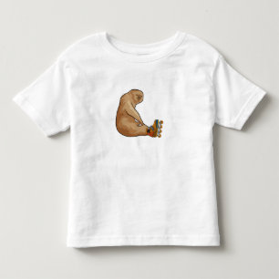 Sloth als Inline-Skater mit Inline-Skaten Kleinkind T-shirt