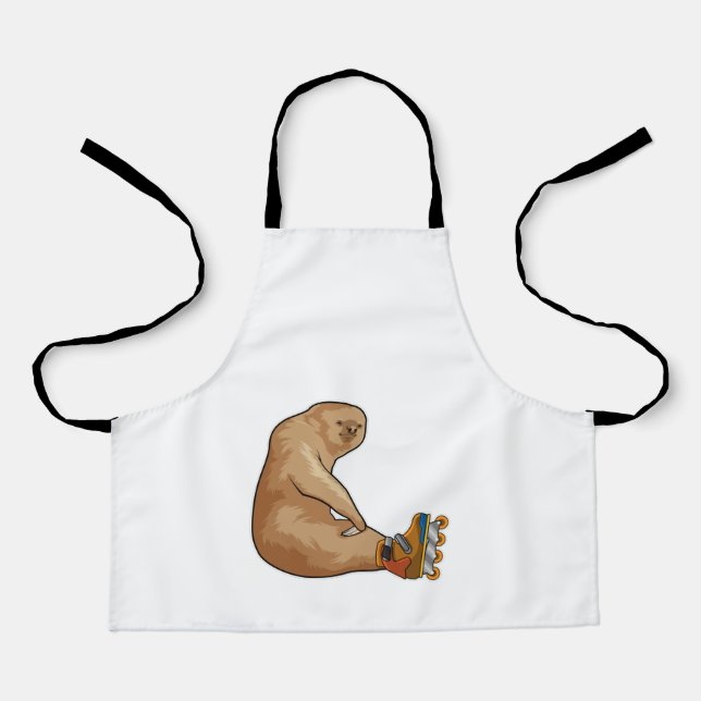 Sloth als Inline-Skater mit Inline-Skaten Schürze (Vorderseite)
