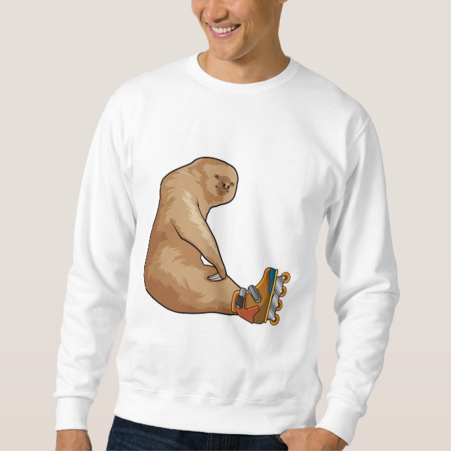 Sloth als Inline-Skater mit Inline-Skaten Sweatshirt (Vorderseite)