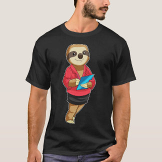 Sloth als Secretary mit Notepad T-Shirt