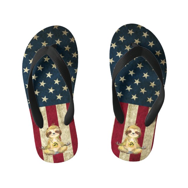 Sloth American Peace Kinderbadesandalen (Fußbett)