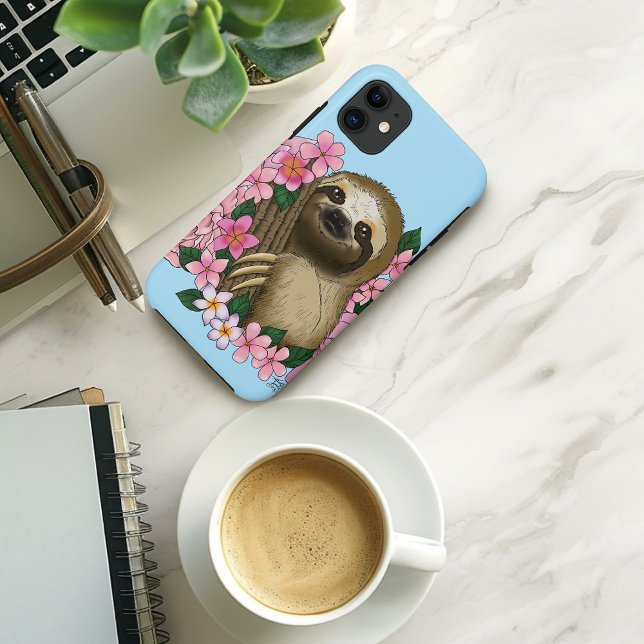 Sloth and Flowers Case-Mate iPhone Hülle (Von Creator hochgeladen)