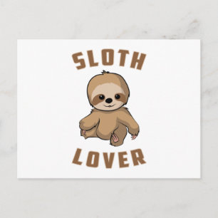 Sloth Animal Lazy Sloths Tired Sleeping Funny Gift Postkarte