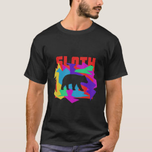 Sloth Animal Mosaik Puzzle T-Shirt