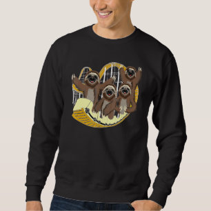 Sloth Animal Riding Roller Untersetzer Themenpark  Sweatshirt