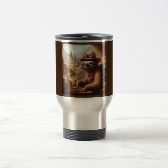 Sloth Archeologist Reisebecher (Mittel)