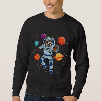 Sloth Astronaut im Weltraum Sweatshirt