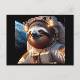 Sloth Astronaut Postkarte