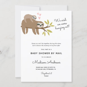 Sloth Baby Shower by Mail Einladung
