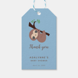 Sloth Baby Shower Danke, Script Niedlich Simple Gi Geschenkanhänger
