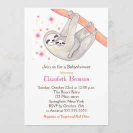 Sloth Baby Shower Einladung Niedlich Sloth Mama Ba