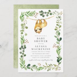 Sloth Baby Shower Invitation Einladung
