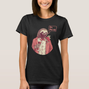 Sloth Barkeeper Drink ein Cocktail Joke Männer und T-Shirt