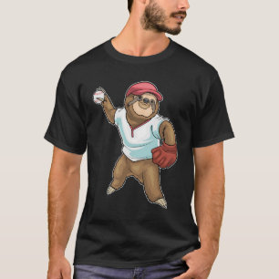 Sloth Baseball-Baseball-Handschuh T-Shirt