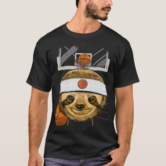Sloth Basketball Sloth Lovers Basketball Spieler T-Shirt