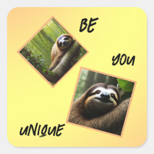 Sloth "Be You Unique", Aufkleber