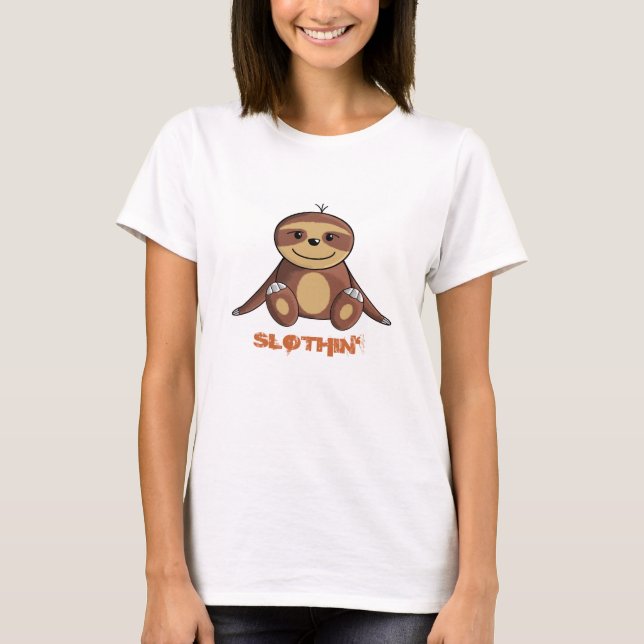 Sloth-Bett/Lounging T - Shirt-Frauen T-Shirt (Vorderseite)