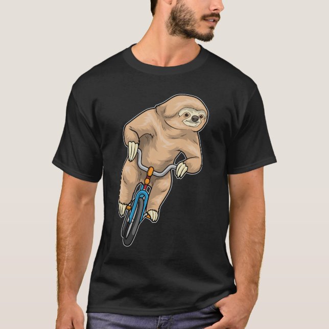 Sloth Bicycle T-Shirt (Vorderseite)