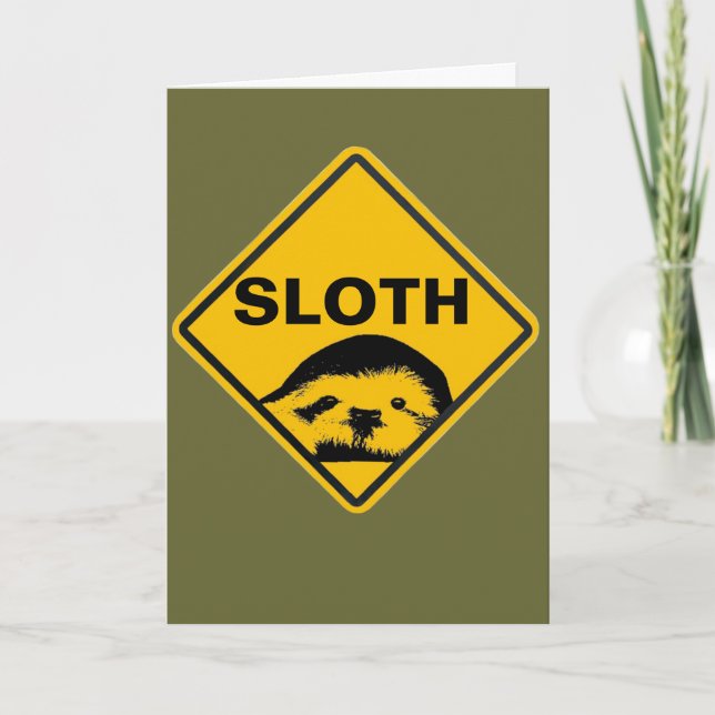 Sloth Birthday Card Karte (Vorderseite)
