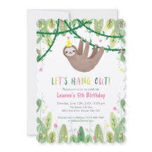 Sloth Birthday Party in Pink & Gelb