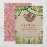 Sloth Birthday Party in Pink & Gelb